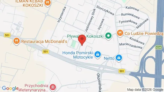 Kontorslokaler för uthyrning i Gdańsk - kort over placeringen