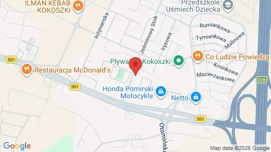 Kontorer til leie i Gdańsk - kort over placeringen