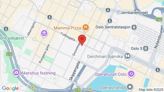 Kontorer til leie i Oslo Sentrum - kort over placeringen