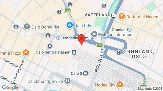 Büros zur Miete i Oslo Sentrum - kort over placeringen