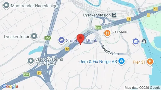 Kontorlokaler til leje i Bærum - kort over placeringen