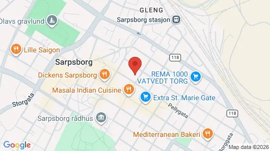 Office spaces for rent i Sarpsborg - kort over placeringen