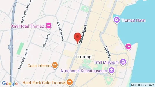 Office spaces for rent i Tromsø - kort over placeringen