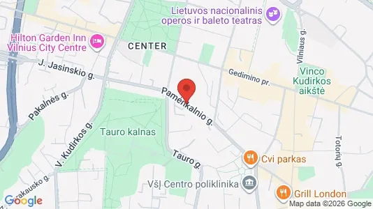 Commercial properties for rent i Vilnius Senamiestis - kort over placeringen