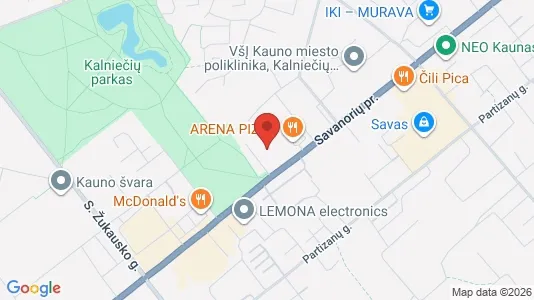 Büros zur Miete i Kaunas - kort over placeringen