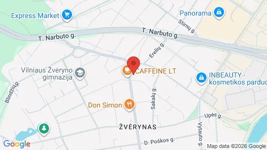 Commercial properties for rent i Vilnius Žvėrynas - kort over placeringen