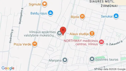 Büros zur Miete i Vilnius Verkiai - kort over placeringen