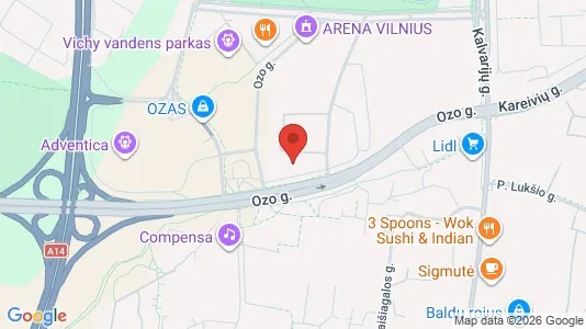 Espacios de oficina En alquiler i Vilnius Verkiai - kort over placeringen