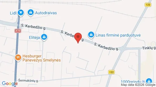 Industrial properties for rent i Panevėžio m. sav. - kort over placeringen