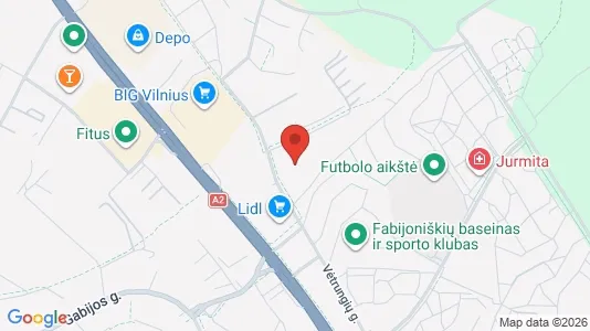 Lokale biurowe Do wynajęcia i Wilno Fabijoniškės - kort over placeringen