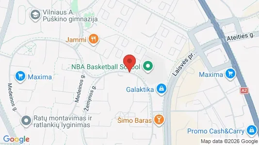 Kontorlokaler til leje i Vilnius Pašilaičiai - kort over placeringen