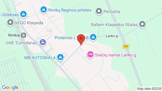 Industrial properties for rent i Klaipėda - kort over placeringen