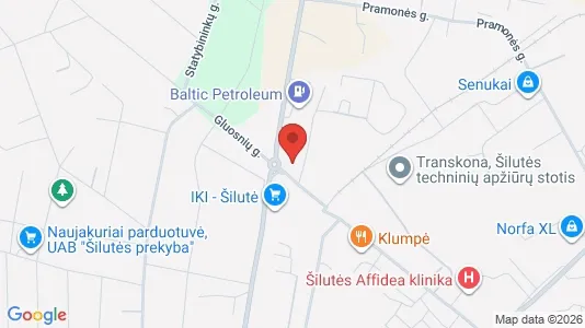 Commercial properties for rent i Šilutės r. sav. - kort over placeringen
