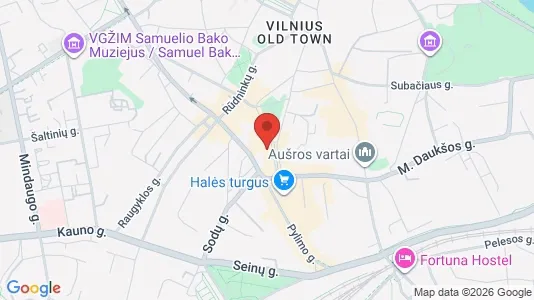 Företagslokaler för uthyrning i Vilnius Senamiestis - kort over placeringen