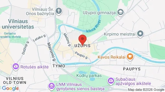 Liikekiinteistöt Vuokrattavana i Vilna Senamiestis - kort over placeringen