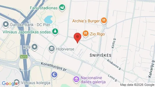 Espacios de oficina En alquiler i Vilnius Šnipiškės - kort over placeringen