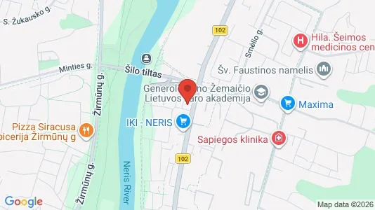 Kontorlokaler til leje i Vilnius Antakalnis - kort over placeringen