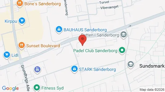 Office spaces for rent i Sønderborg - kort over placeringen