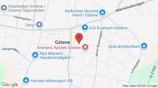Företagslokaler för uthyrning i Götene - kort over placeringen