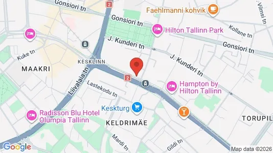 Propiedades comerciales En alquiler i Tartu - kort over placeringen