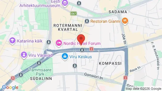 Commercial properties for rent i Narva - kort over placeringen