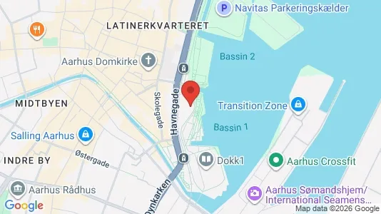 Kontorlokaler til leje i Aarhus C - kort over placeringen