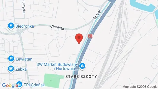 Office spaces for rent i Gdańsk - kort over placeringen