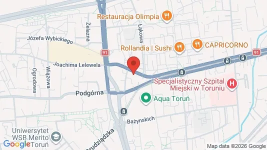Kontorer til leie i Toruń - kort over placeringen