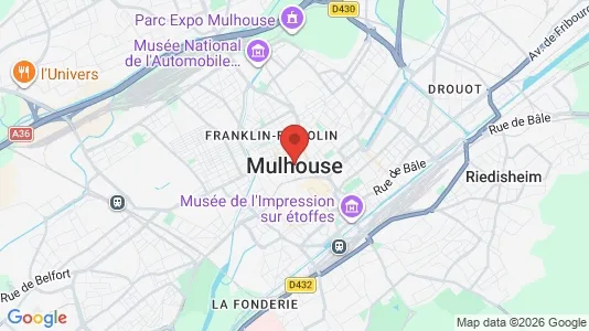 Liikekiinteistöt Vuokrattavana i Mulhouse - kort over placeringen