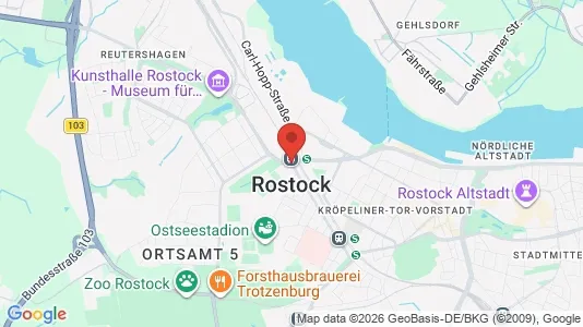 Warehouses for rent i Rostock - kort over placeringen