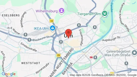 Kantorruimte te huur i Ulm - kort over placeringen
