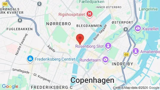 Lagerlokaler til leje i Nørrebro - kort over placeringen