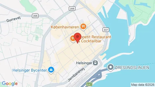 Klinikker til leie i Helsingør - kort over placeringen