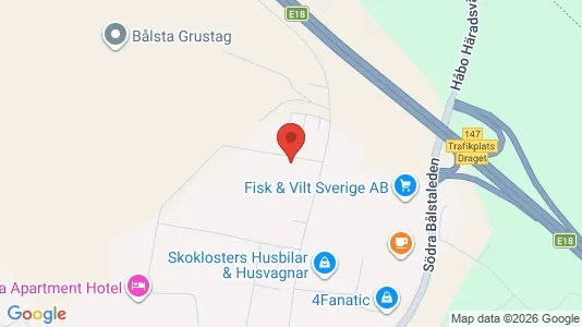 Warehouses for rent i Håbo - kort over placeringen