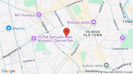 Commercial properties for rent i Vilnius Senamiestis - kort over placeringen