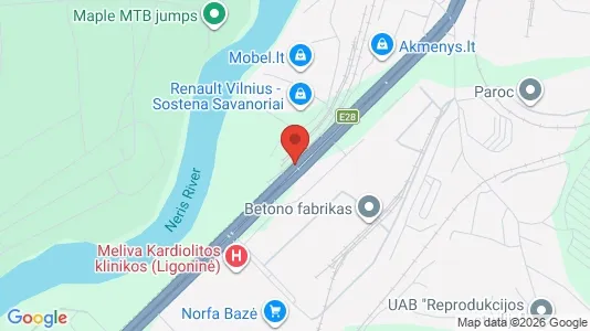 Industrial properties for rent i Vilnius Vilkpėdė - kort over placeringen