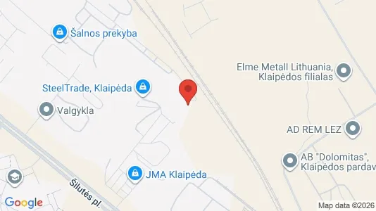 Kantorruimte te huur i Klaipėda - kort over placeringen