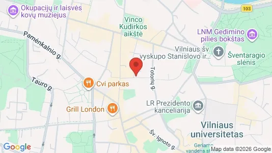 Büros zur Miete i Vilnius Senamiestis - kort over placeringen