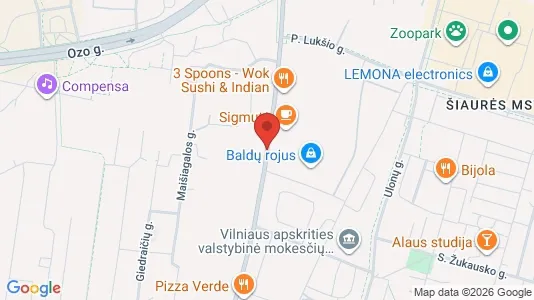 Office spaces for rent i Vilnius Verkiai - kort over placeringen