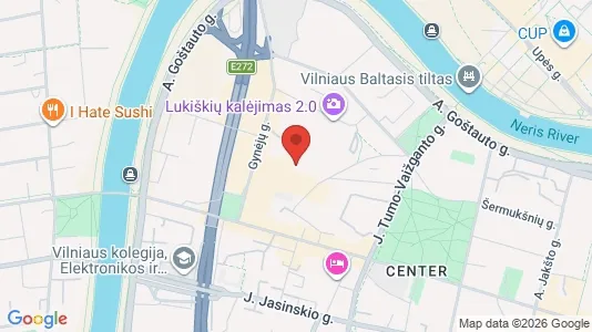 Commercial properties for rent i Vilnius Senamiestis - kort over placeringen