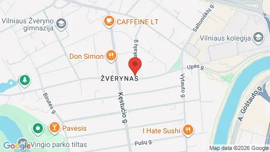 Commercial properties for rent i Vilnius Žvėrynas - kort over placeringen