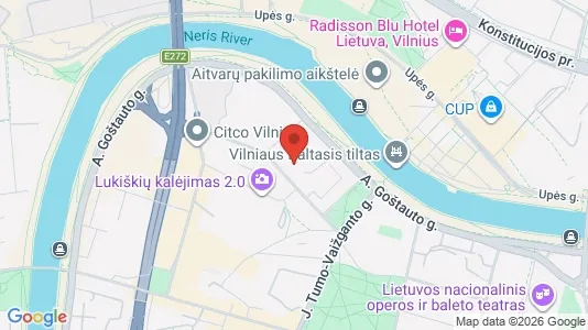 Commercial properties for rent i Vilnius Senamiestis - kort over placeringen