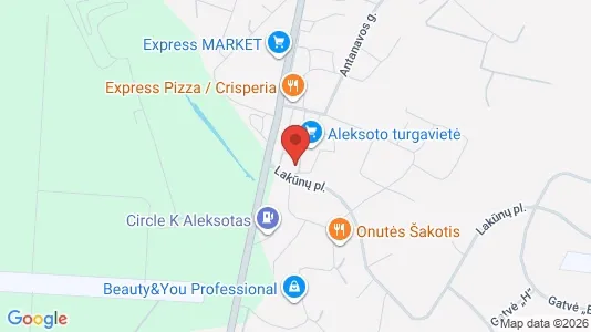 Commercial properties for rent i Kaunas - kort over placeringen