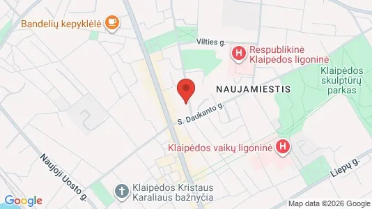 Kantorruimte te huur i Klaipėda - kort over placeringen