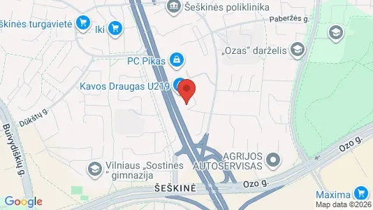 Office spaces for rent i Vilnius Šeškinė - kort over placeringen