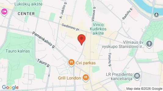 Büros zur Miete i Vilnius Senamiestis - kort over placeringen