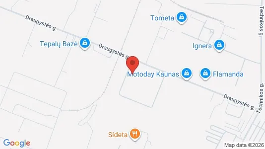 Kontorlokaler til leje i Kaunas - kort over placeringen