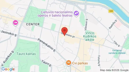 Kontorlokaler til leje i Vilnius Senamiestis - kort over placeringen
