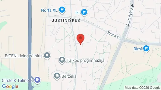 Office spaces for rent i Vilnius Justiniškės - kort over placeringen