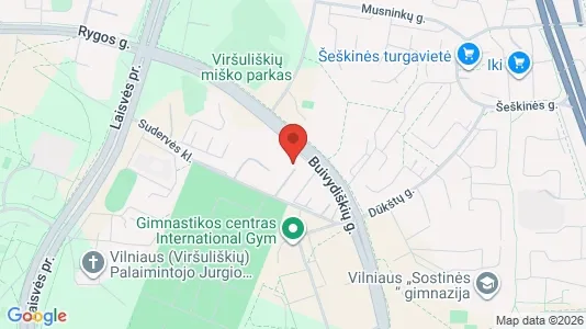 Office spaces for rent i Vilnius Šeškinė - kort over placeringen